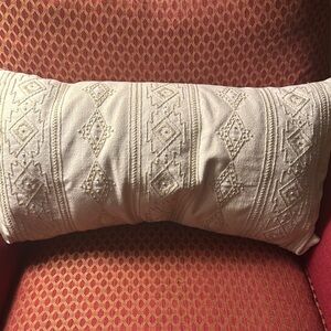 Textured Cream Accent Pillow